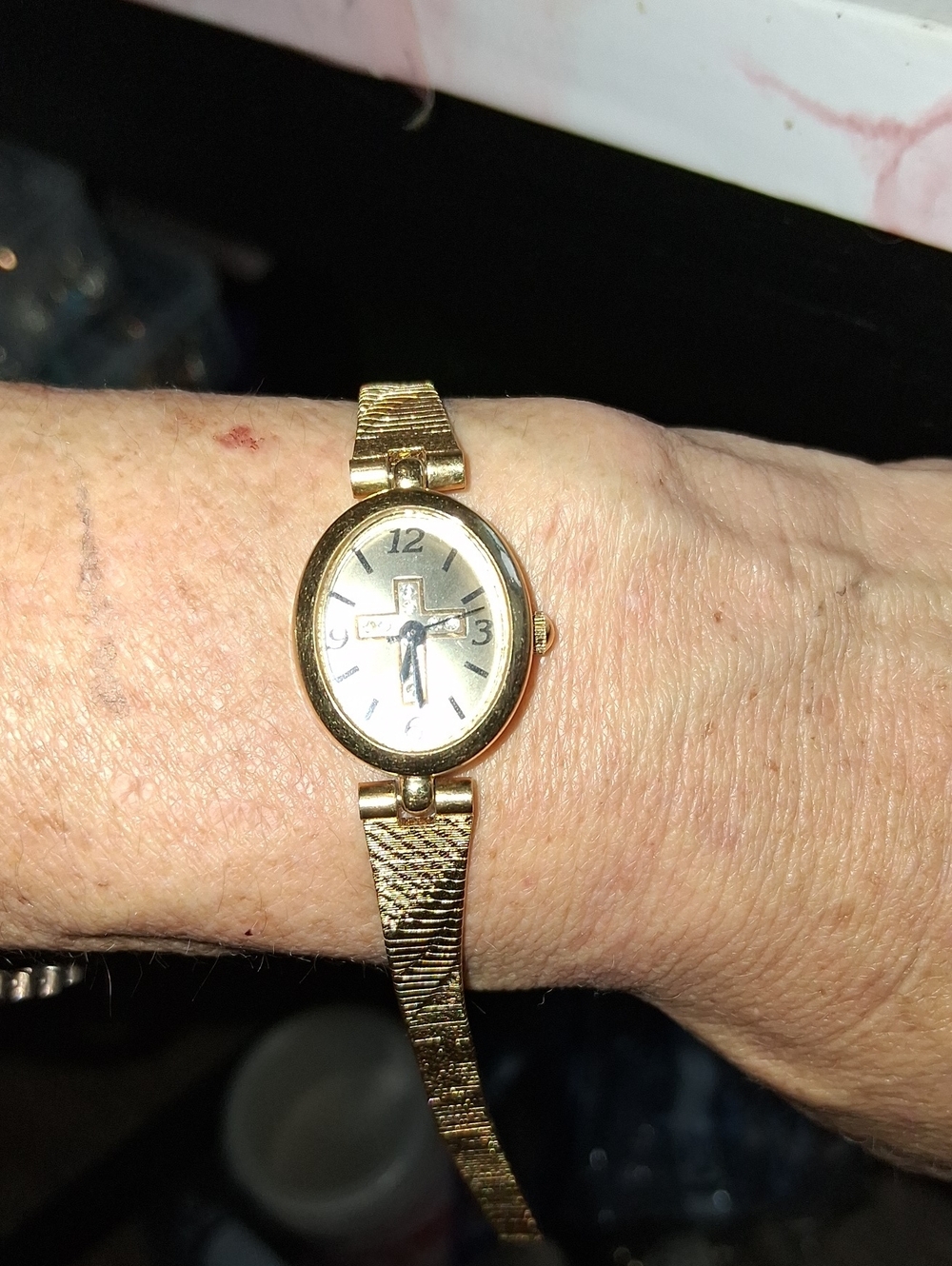 Gold Tone Women's Religious Dress Watch - Gold